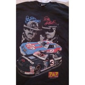Vintage 90's Richard Petty Dale Earnhardt NASCAR T-Shirt Size XXL 7 Time Champs